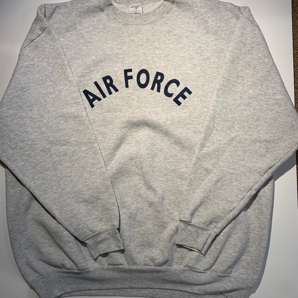 Simple Air Force Long Sleeve Sweater